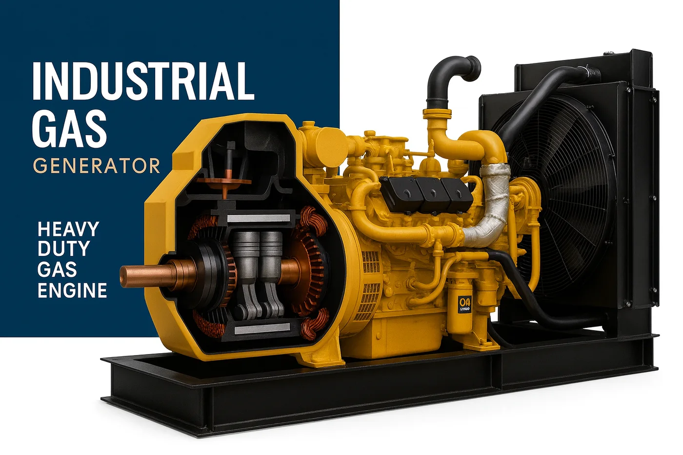 Generador eléctrico industrial a gas