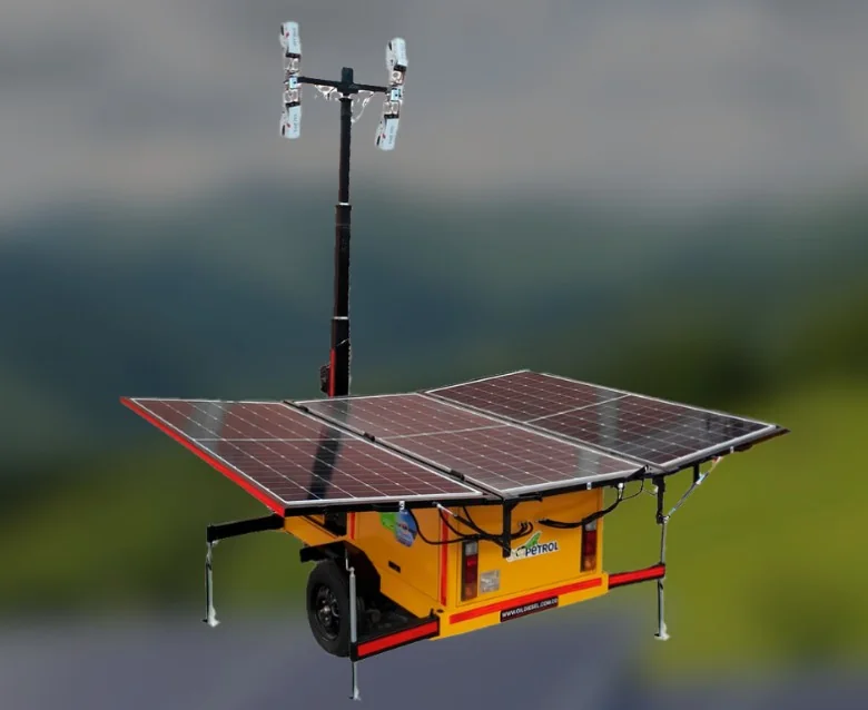 Torre de iluminación solar industrial